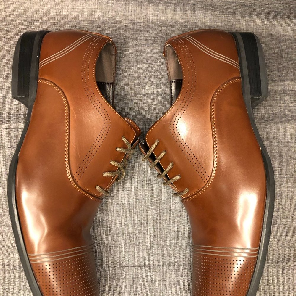 Kenneth Cole Reaction Big Wheels Cognac Men 7.5